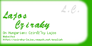 lajos cziraky business card